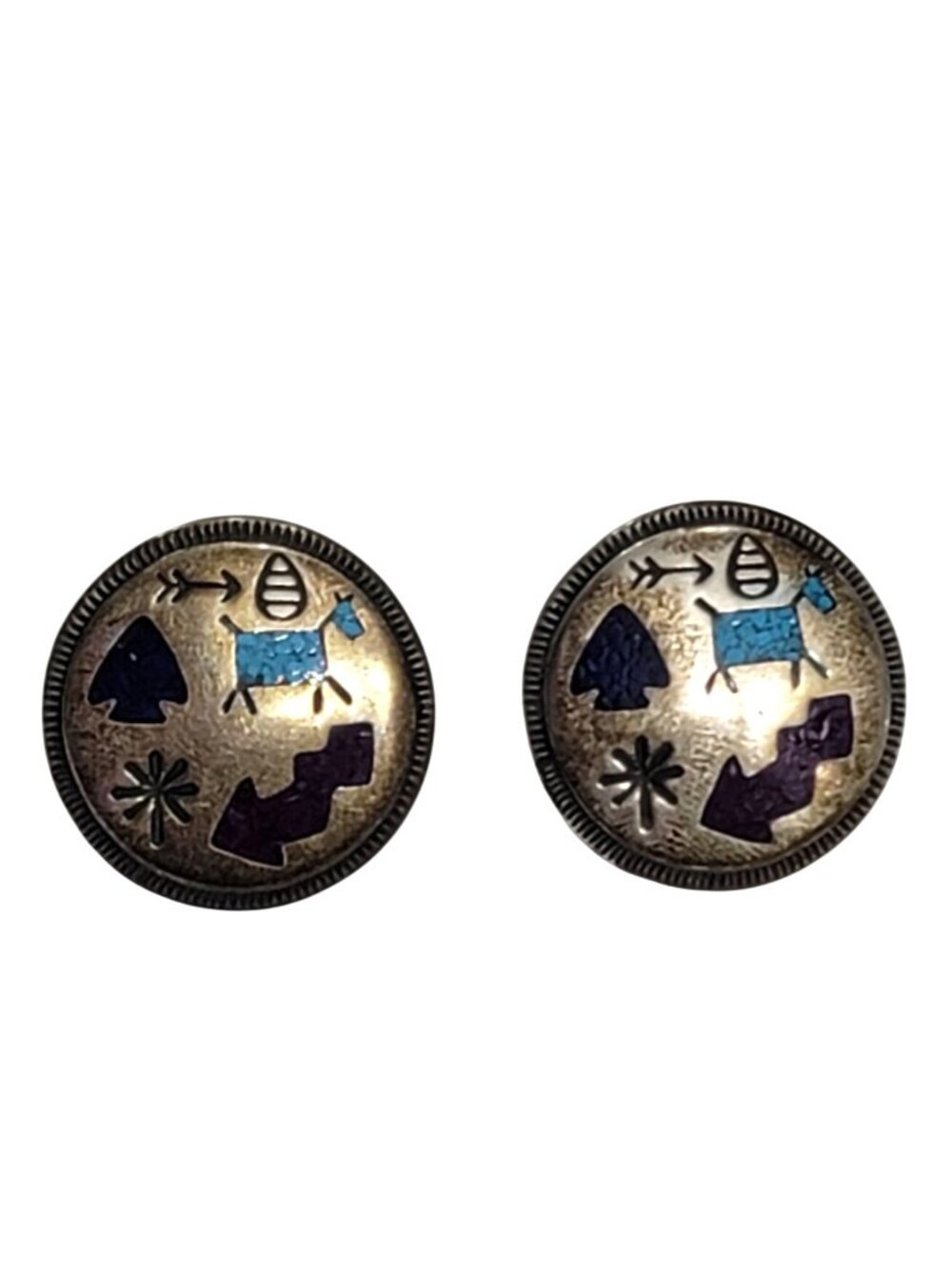 Carolyn Pollack Relios Southwestern Storyteller Stud Earrings